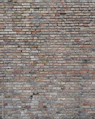 fragment of brown old brick wall, brick wall texture, pattern or wallpaper