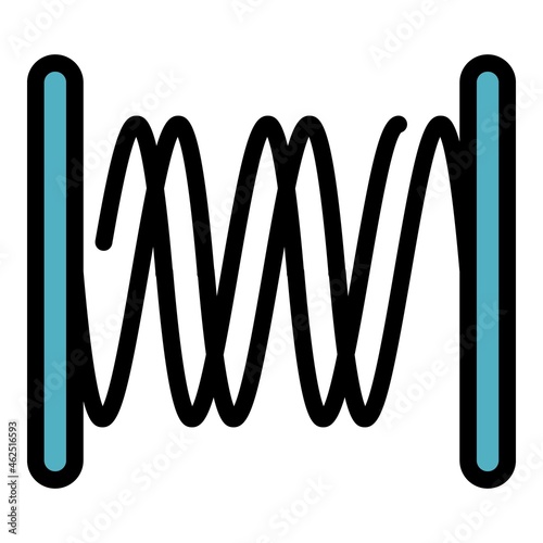 Soundproofing icon. Outline soundproofing vector icon color flat isolated