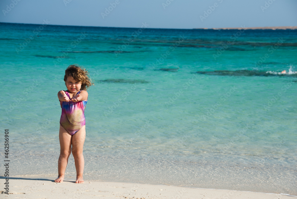 Fototapeta premium girl on the beach
