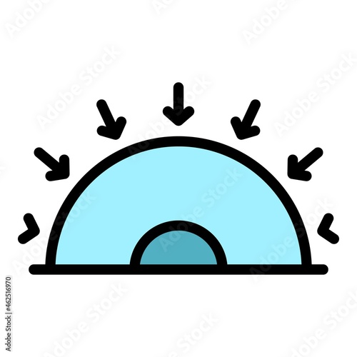 Acoustic soudproof icon. Outline acoustic soudproof vector icon color flat isolated