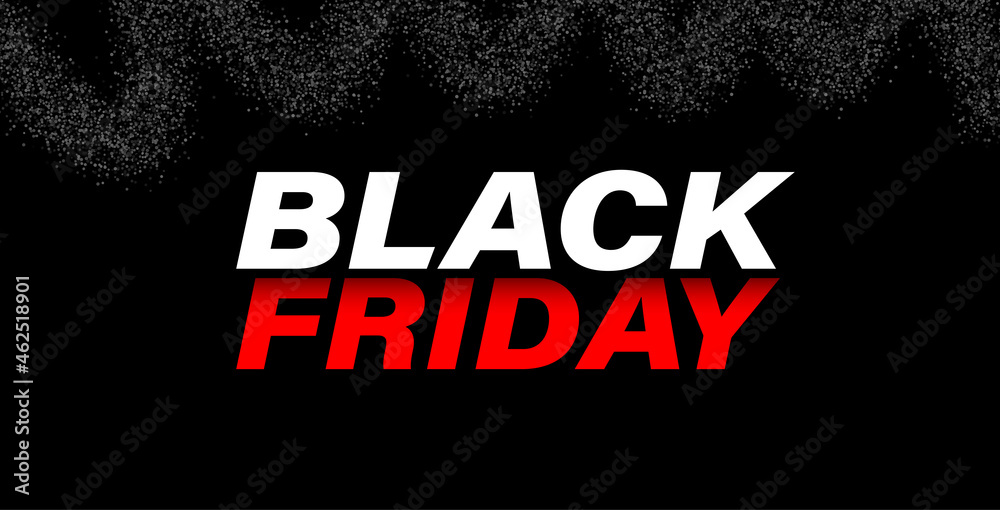 Black friday sign with round dots background.