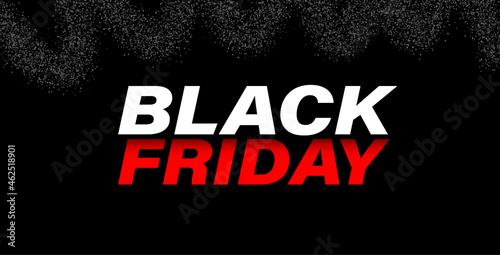 Black friday sign with round dots background.