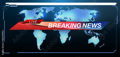 Banner breaking news, important news,Vector illustration TV News Bars Set Vector. News Lower Thirds Pack. TV News Bars Set Vector. News background, breaking news. Modern futuristic template for news