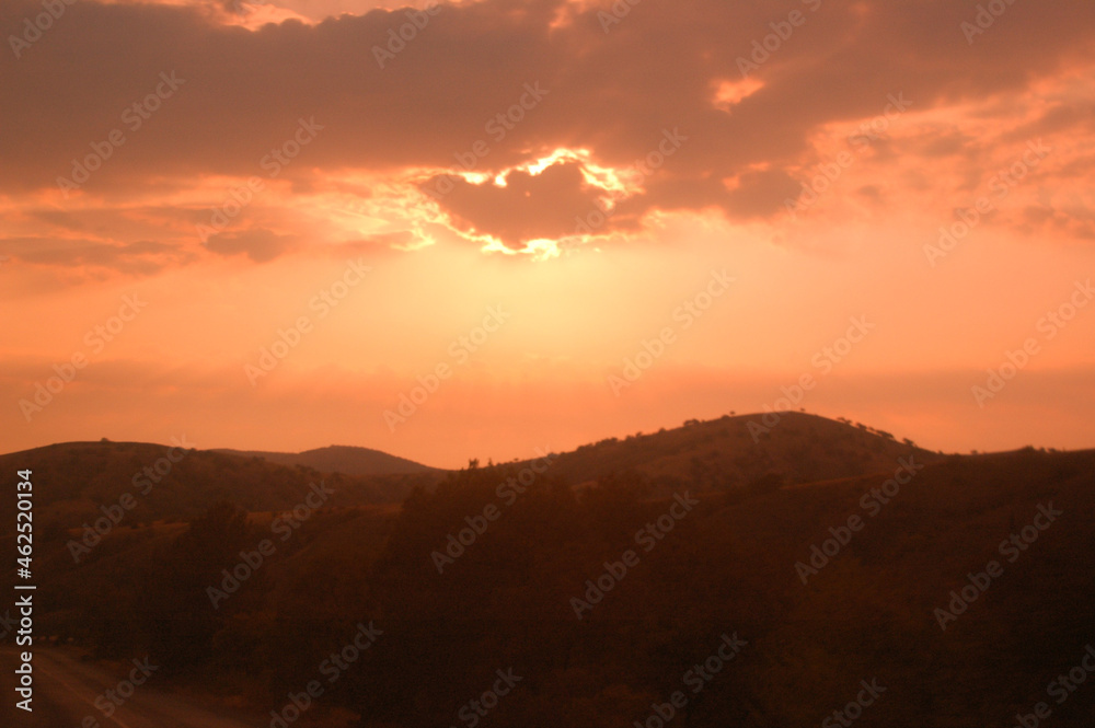 sunset in the mountains sunset in the mountains