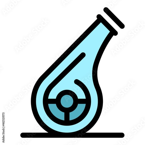 Workout whistle icon. Outline workout whistle vector icon color flat isolated