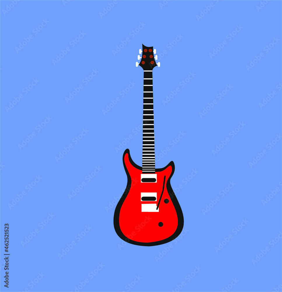 Naklejka premium electric guitar vector image