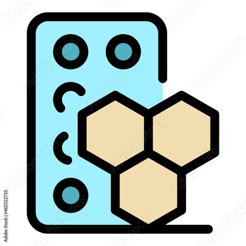 Hormones icon. Outline hormones vector icon color flat isolated