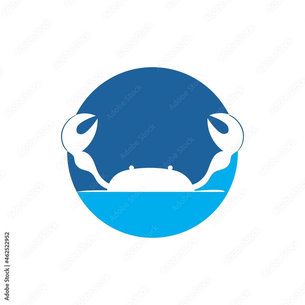 Fototapeta premium Crab icon logo vector design