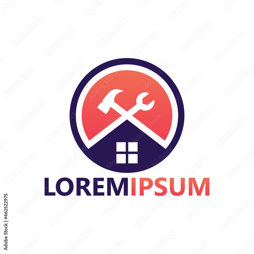 Obraz premium Repair house logo template design