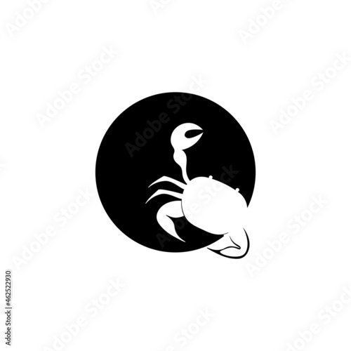 Crab icon logo vector design