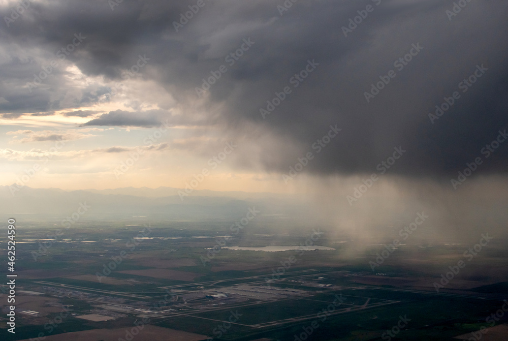 Obraz premium Storm clouds as seen from an airplane