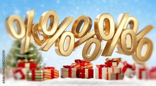 percentage symbols golden b...