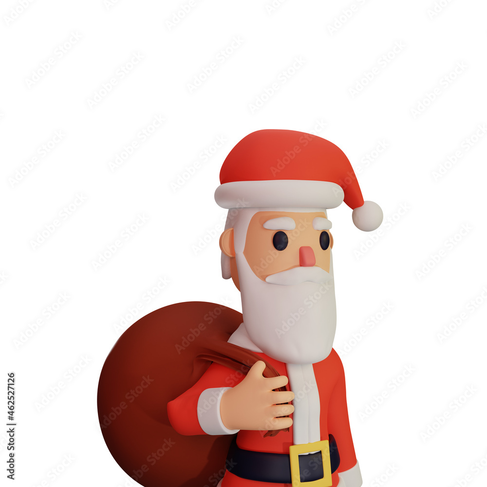 santa character with christmas and new year concept