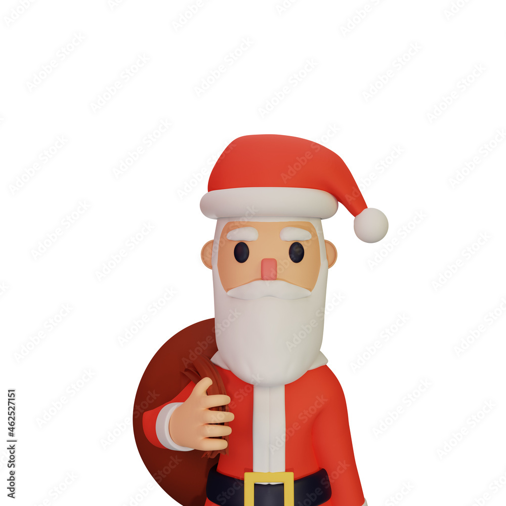 santa character with christmas and new year concept santa character with christmas and new year concept