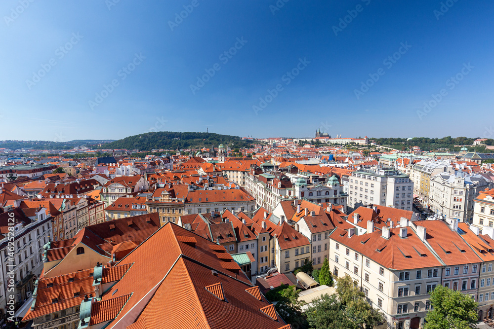 View of Praszky Hrad from the old town of Prague.