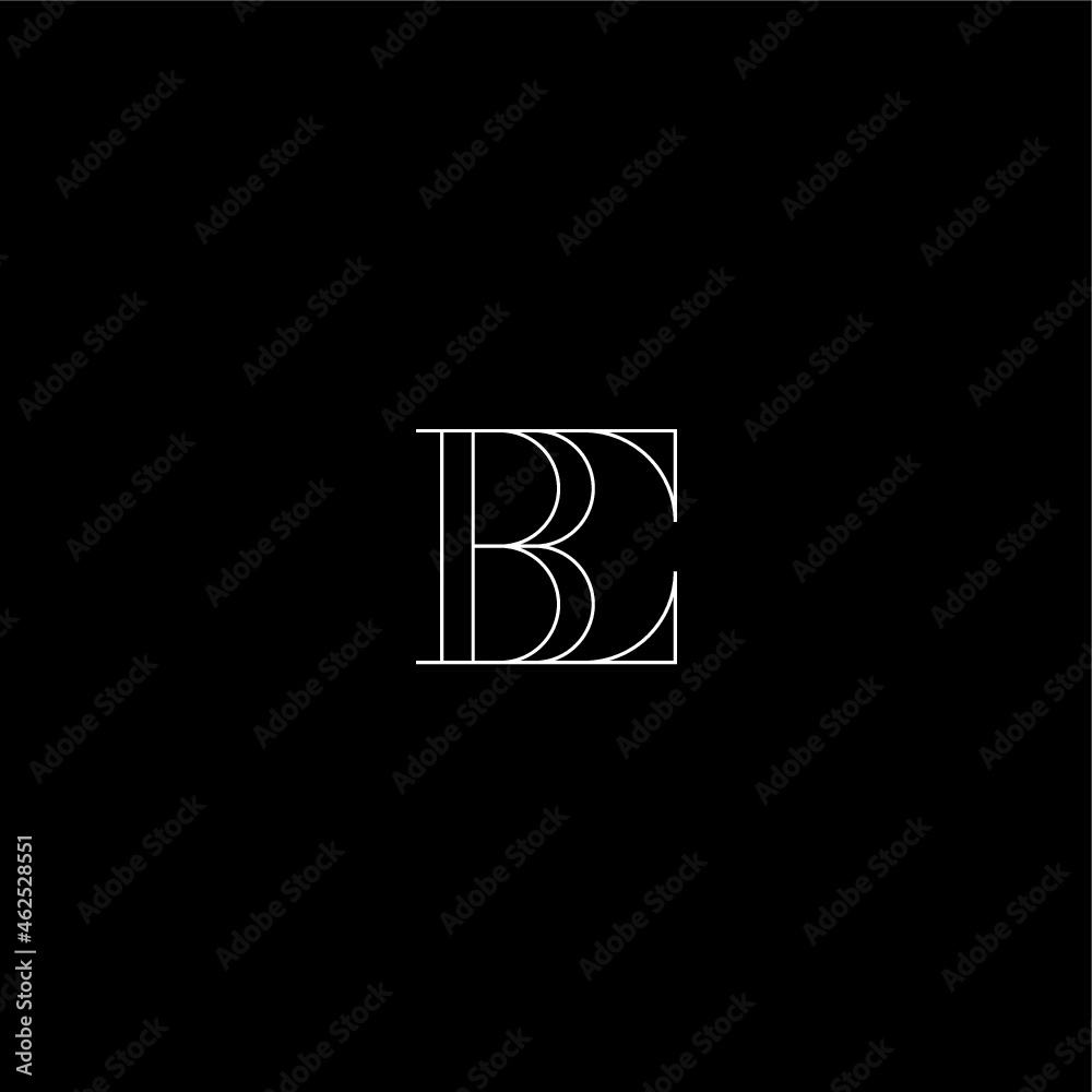 Alphabet letter icon logo BC or CB