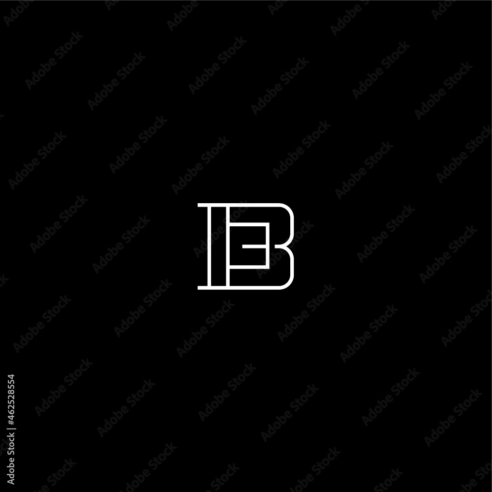 Alphabet letter icon logo BC or CB