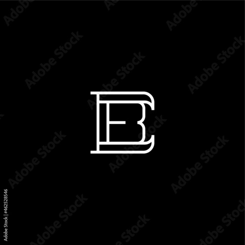 Alphabet letter icon logo EC or CE