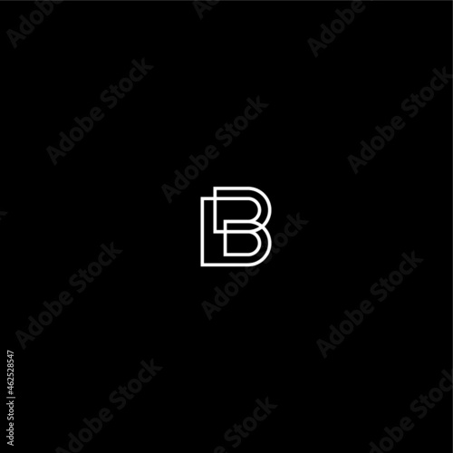 Alphabet letter icon logo BC or CB