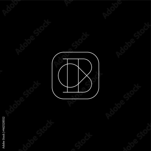 Alphabet letter icon logo BC or CB