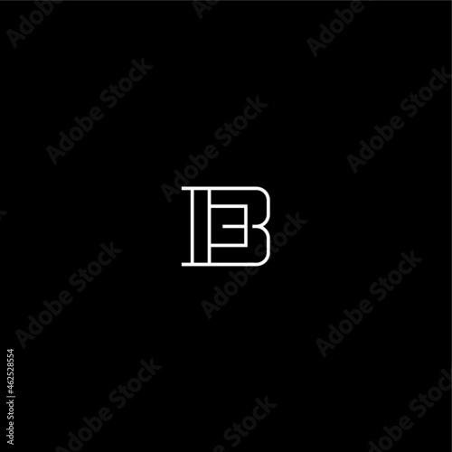 Alphabet letter icon logo BC or CB