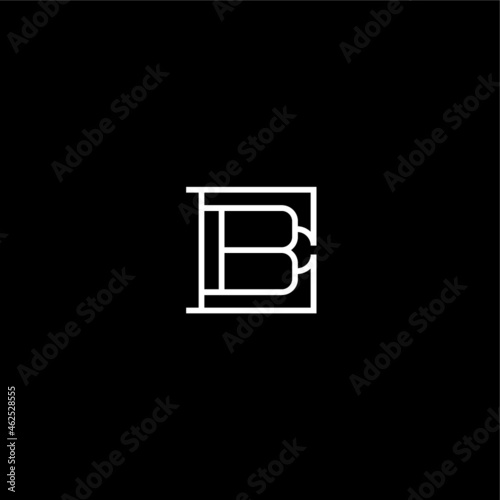 Alphabet letter icon logo BC or CB