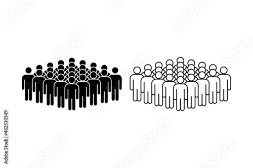 crowd, group, team of people vector icon