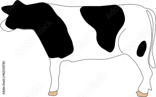 可愛いホルスタインのイラスト素材