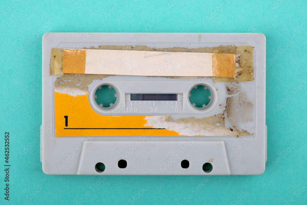 Obraz premium Dirty used audio tape
