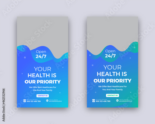 Medical healthcare consultation Instagram Story Template Design