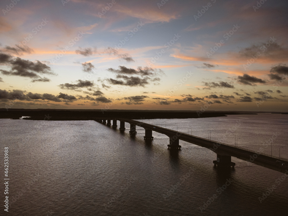 Aerial view of bridge in Sergipe state