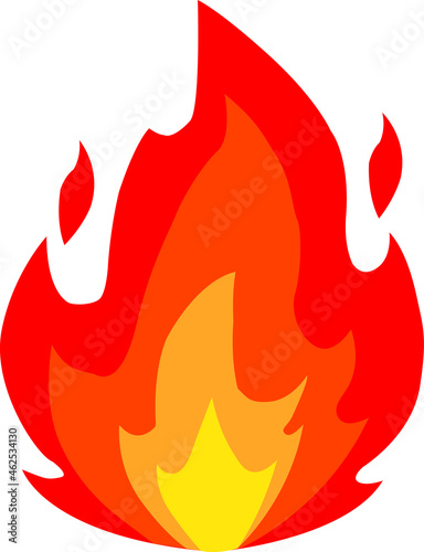 fire emoji vector isolated. natural elements