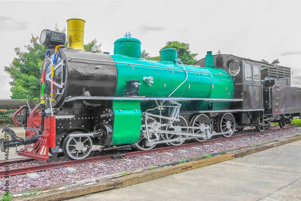 Old train locomotive at Chiang Mai train station, Thailand Old train locomotive at Chiang Mai train station, Thailand