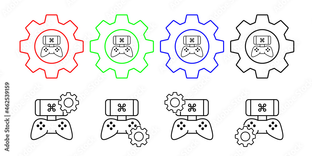 Droning board field outline vector icon in gear set illustration for ui and ux, website or mobile application