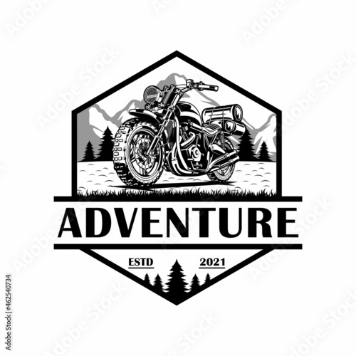 motorcycle classic adventure logo emblem