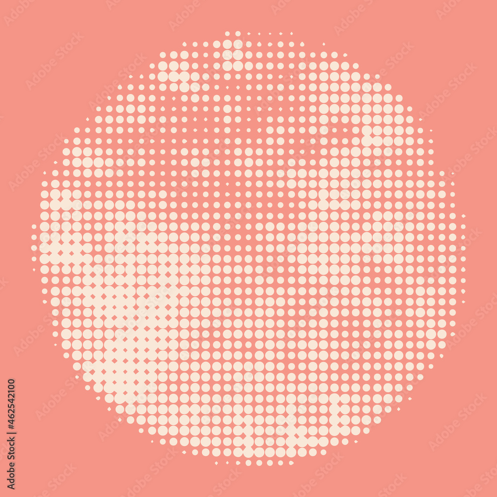 White halftone coronavirus on pink background illustration vector White halftone coronavirus on pink background illustration vector