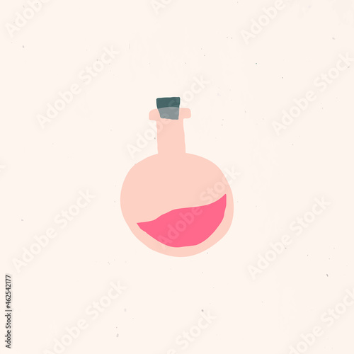 Wizardry symbol vector round flask clipart doodling illustration drawing