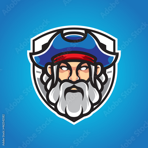 PIRATES OLD MAN MASCOT LOGO
