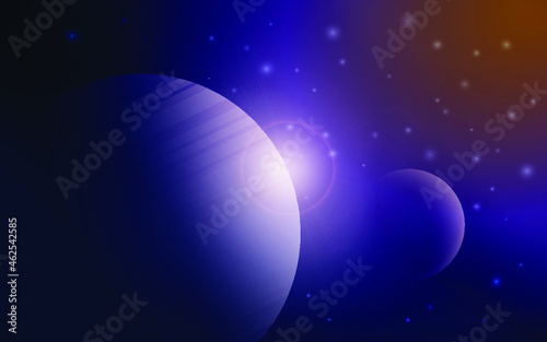 Planets in space illustration background