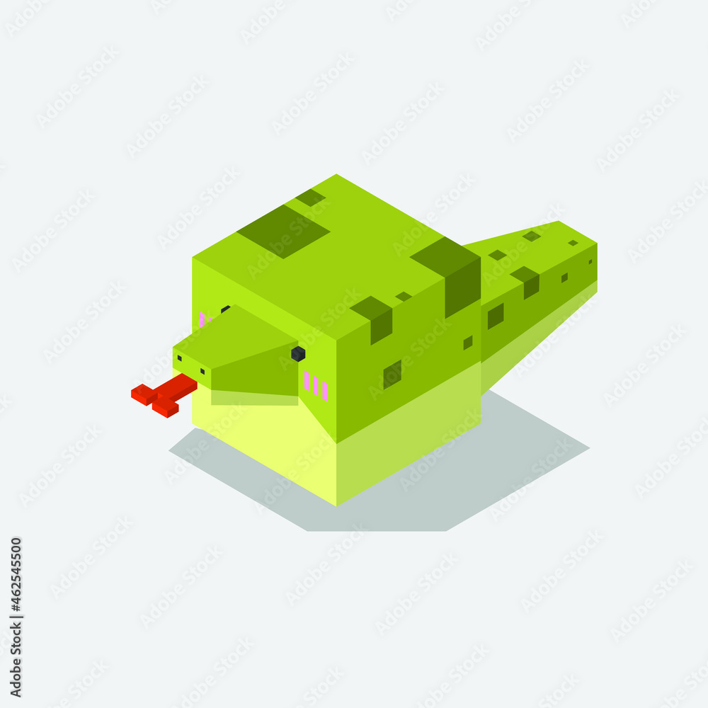 Fototapeta premium snake cubic isometric