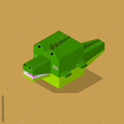 crocodile cubic isometric