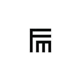 fm latter vector logo abstrack