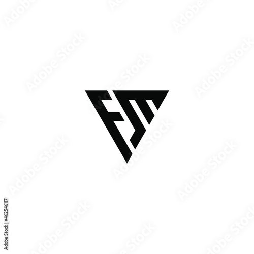 fm latter vector logo abstrack