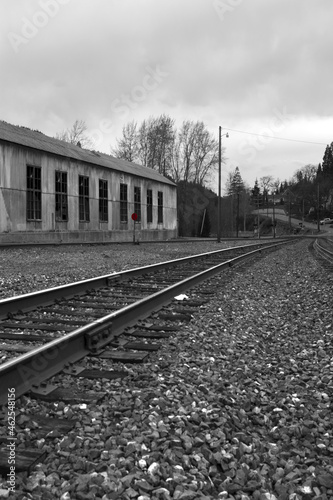 old railway yard