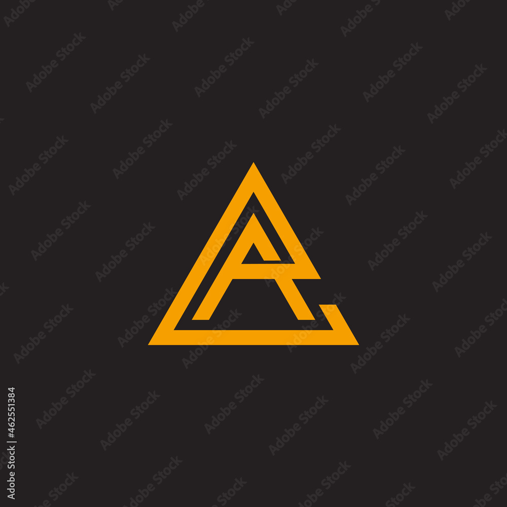 letter ae triangles design simple geometric logo vector