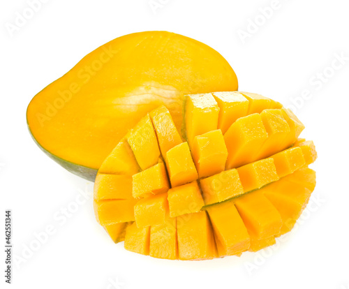 the mango fruit isolated on white background.