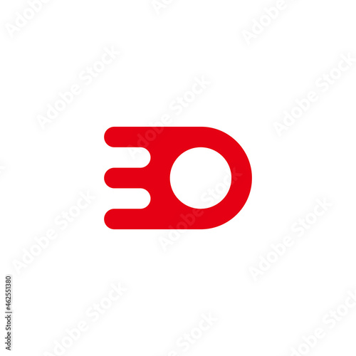 letter o fast motion run symbol logo vector
