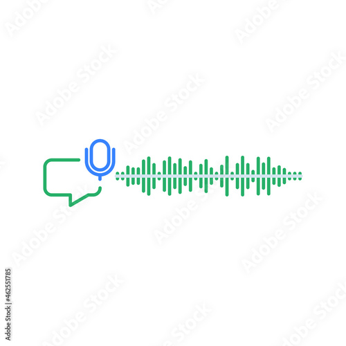 Voice messages icon. Voice messaging sign. editable color. vector illustration.