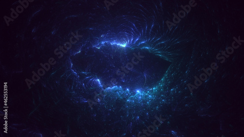 3D rendering abstract multicolor fractal light background