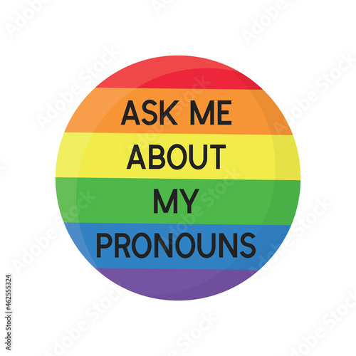 Ask My Pronouns handwritten phrase. Shy Enby’s Guide for Cis Trans People. Vector template illustration for banner, typography, poster, sticker, t-shirt, website page, article. Definition of gender.